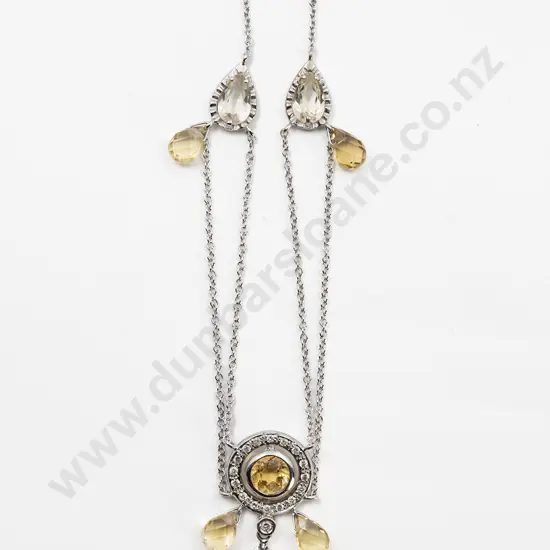 18ct White Gold Citrine