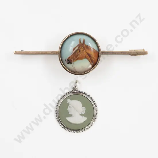 Victorian Enamel Bar Brooch