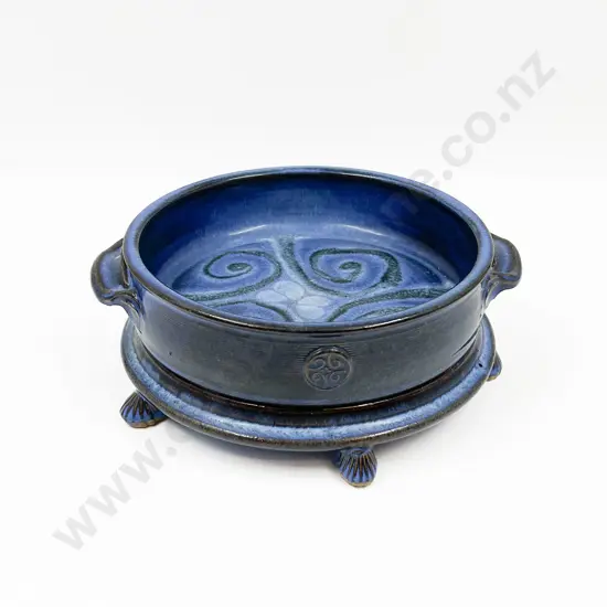 Vaughan Pottery Serving Dish & Stand