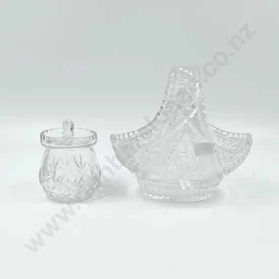 Crystal Basket & Lidded Pot