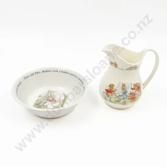 RD Bunnykins Jug & Wedgwood Peter Rabbit Bowl