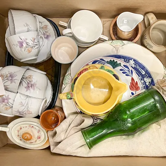 Box of Assorted China