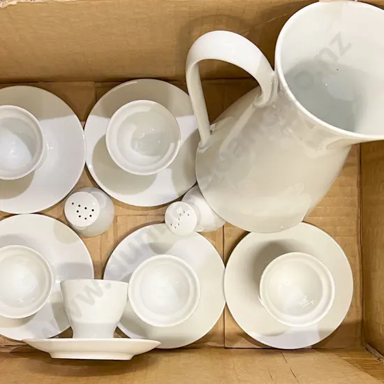 Six Rosenthal Egg Cups Salt & Pepper & Milk Jug
