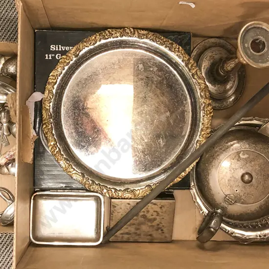 Quantity of Assorted S/P incl Cutlery Candlestick etc