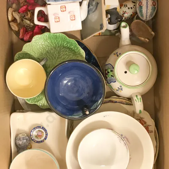 Box of Assorted China & Ornaments etc