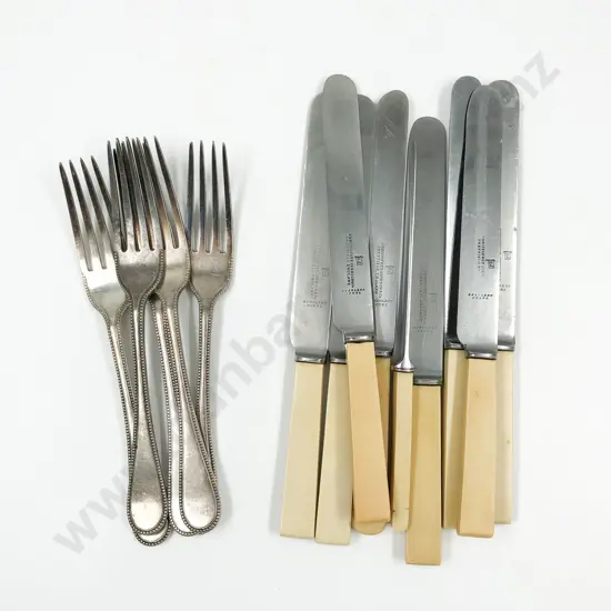 Assorted Bone Handled Knives and S/P Forks