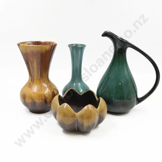 Blue Mountain Jug & Three Vases