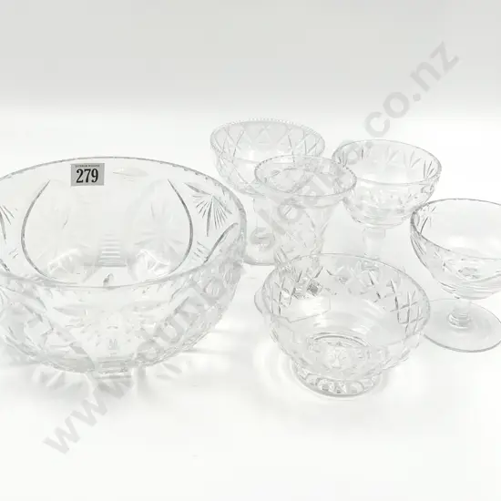 Six Pieces of Webb & Corbett Crystal