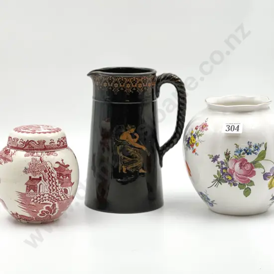Masons Ginger Jar With Queens China Vase and Jug