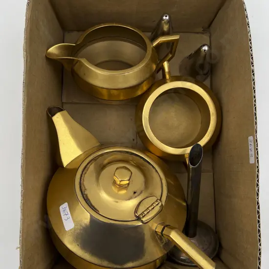 Ardreigh Gold Plated Tea Pot with Jug and Bowl Etc