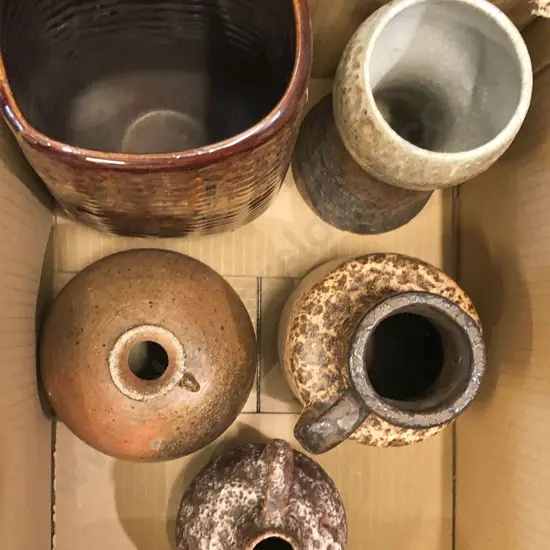 Five Pottery Vases