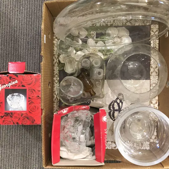 Qty of Assorted Glassware including Vintage Bottled and Boxed