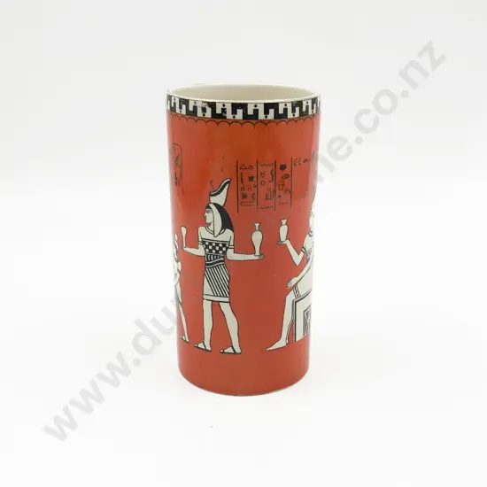 RD Cylinder Vase With Egyptian Theme Decoration