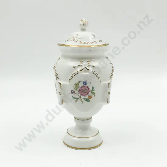Minton Floral Decorated Urn and Cover