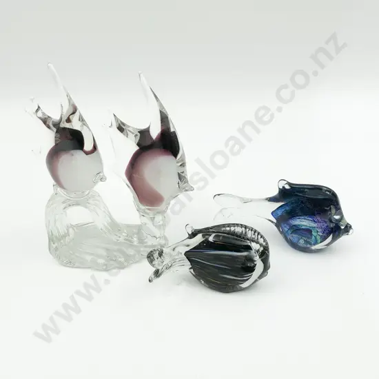 Two NZ Art Glass Fish with Other