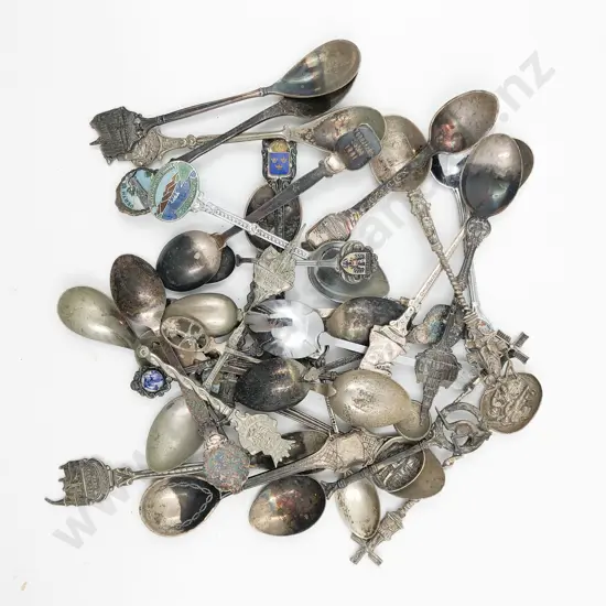 Collection of Assorted Vintage Souvenir Spoons