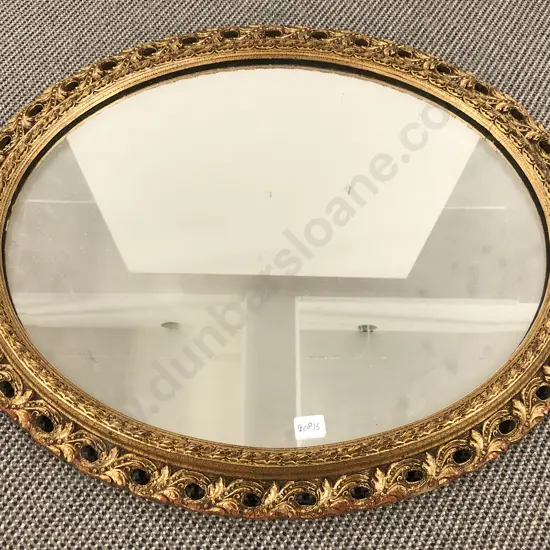 Oval Gilt Framed Mirror