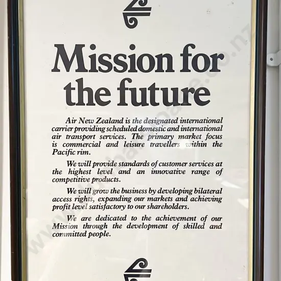 Framed Air NZ Information Poster With Wellington Carnival Poster