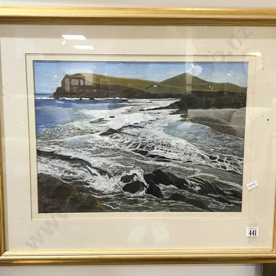 Joan Mynott Curio Bay Watercolour & Pastel