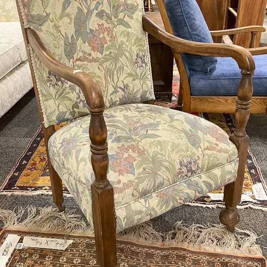 Jacquard Upholstered Fireside Chair