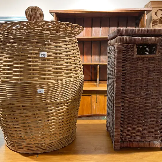 Wicker Laundry Basket and Other