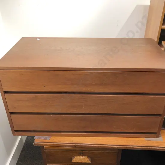 Mid Century Low Three Drawer Chest