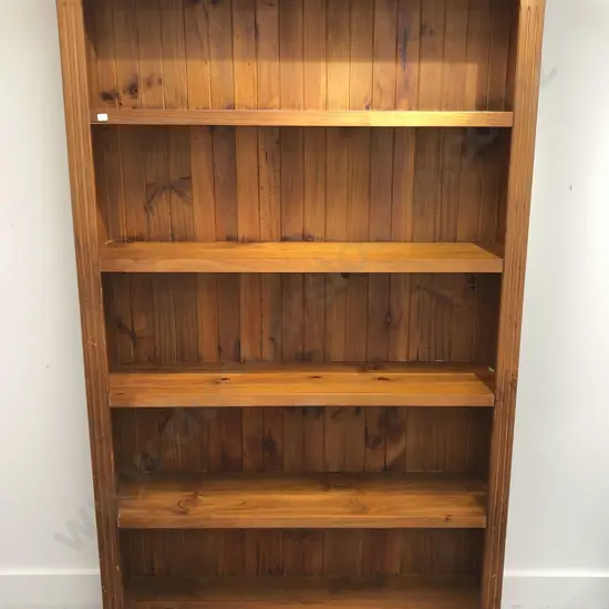 Large Stained Kauri Bookcase