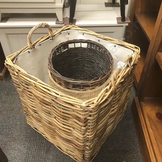 Three Assorted Wicker Baskets