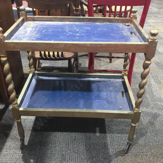 Painted Two Tier Tea Trolley