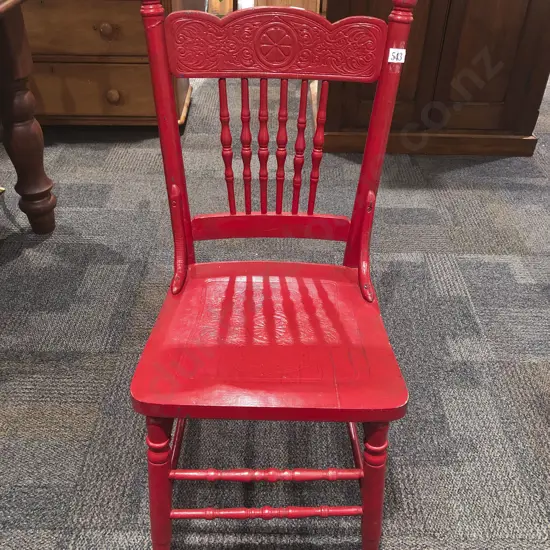 Painted Spindle Back Single Chair