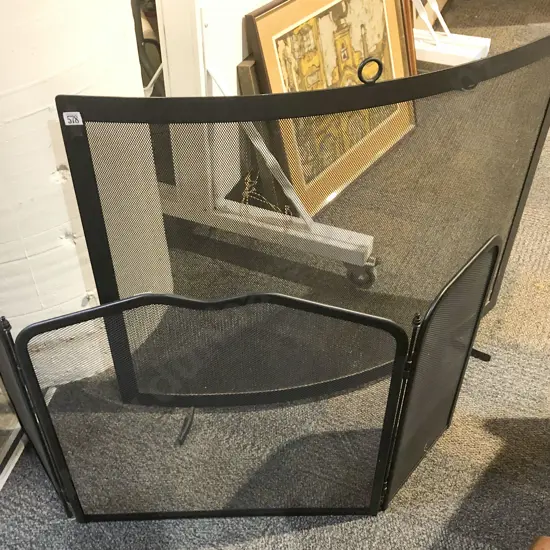 Two Mesh Fire Screens