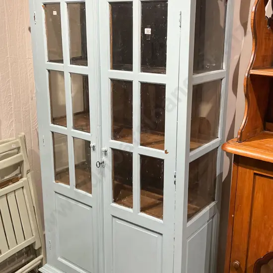 Painted Glazed Door Cabinet