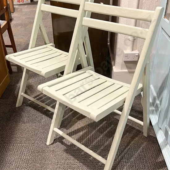 Pair of Painted Folding Chairs