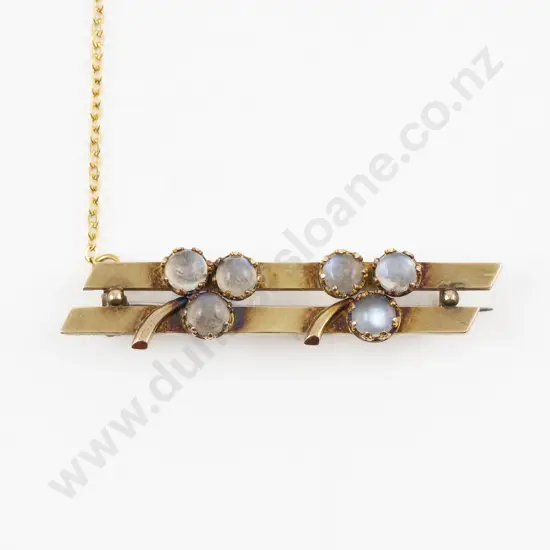 Original Boxed 9ct Double Bar Brooch