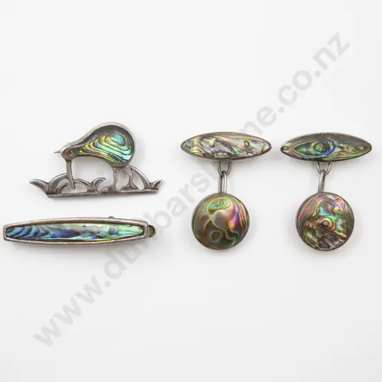 S/S and Paua Pair Cuff Links