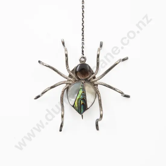 S/S and Paua Spider Brooch