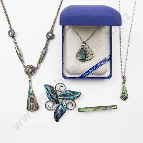 S/S and Paua Pendant Necklet