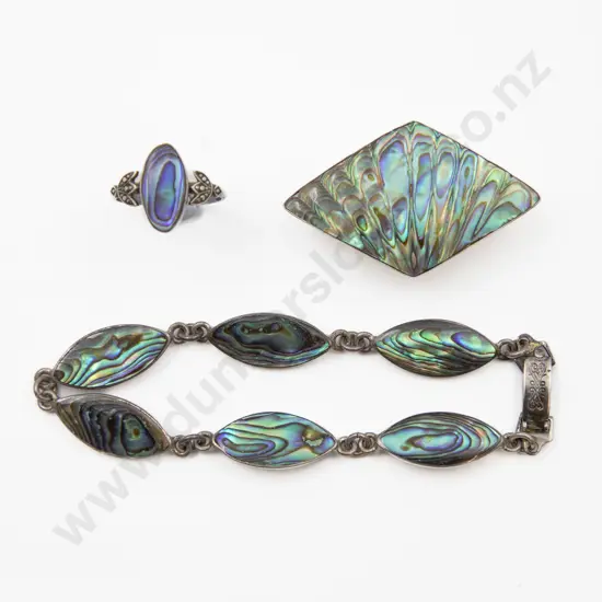 Two S/S and Paua Brooch