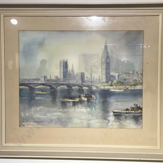 Florance M. Luxford -View Thames - Watercolour