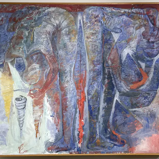 Ian Smith - "Le Petit Caprenoir" - Abstract Oil on Canvas