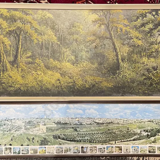 Framed Display of Jerusalem Together with Print