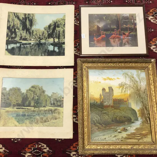 Four Assorted Framed and Loose Prints and Originals