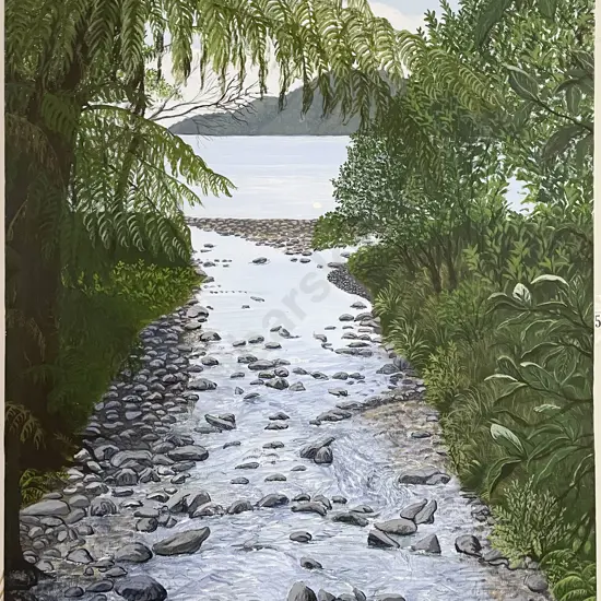 Barbara Turner - "Creek Ships Cove" - Acrylic On Canvas