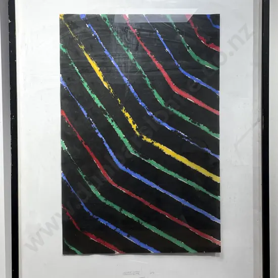 Abstract W/C on Paper - Signed Leighton