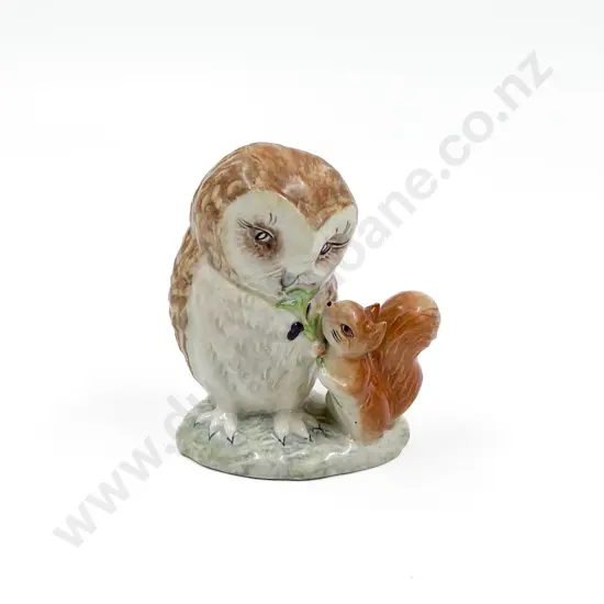 Beswick Beatrix Potter "Old Mr Brown" with Gold Back Stamp