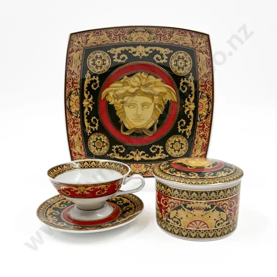 Three Pieces of Rosenthal Versace Design Medusa Pattern China