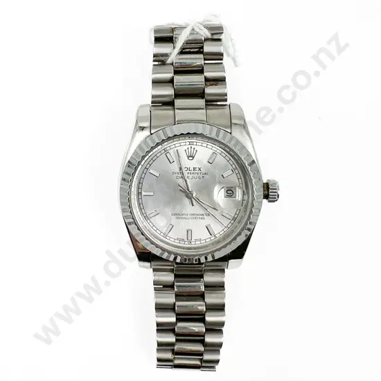 Faux Rolex Oyster Datejust Stainless Steel Gents Wrist Watch