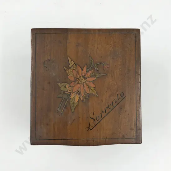 C19th Sorrento Italy Olive Wood Tea Caddy (faults)