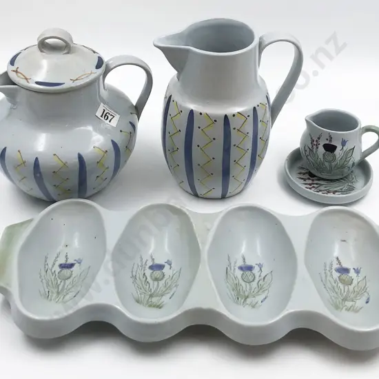 Five Pieces of Buchan Scottish Pottery
