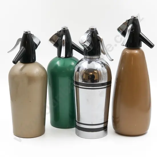 Four Vintage Soda Syphons